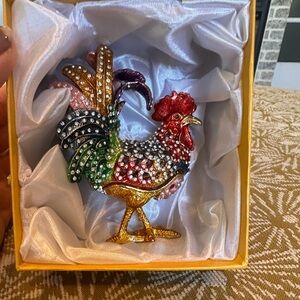 Colorful Rhinestone Rooster